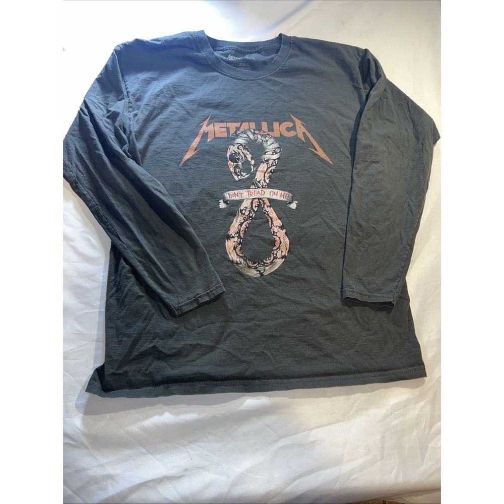 Vintage Metallica Pushead TShirt L Long Sleeve Don't Tread on Me Cool A** Top350